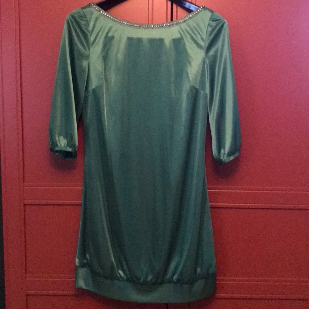 Emerald evening dress